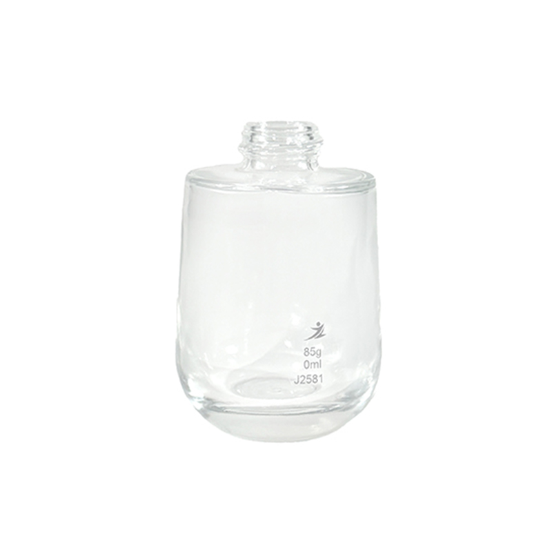 J2514 Transparent inverteret pæreformet lotionflaske 46 ml med enkelt moderne design