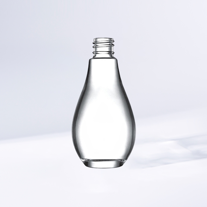 J2514 Transparent inverteret pæreformet lotionflaske 46 ml med enkelt moderne design
